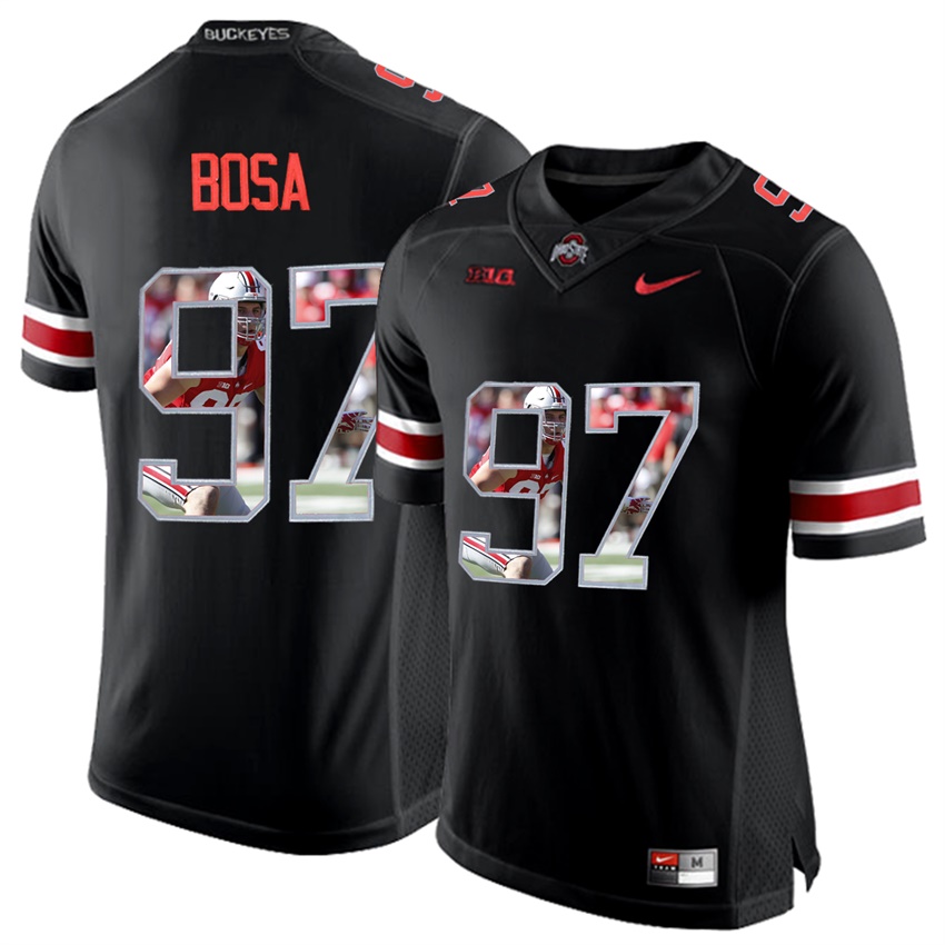 ohio state buckeyes blackout nick bosa player fashion jersey