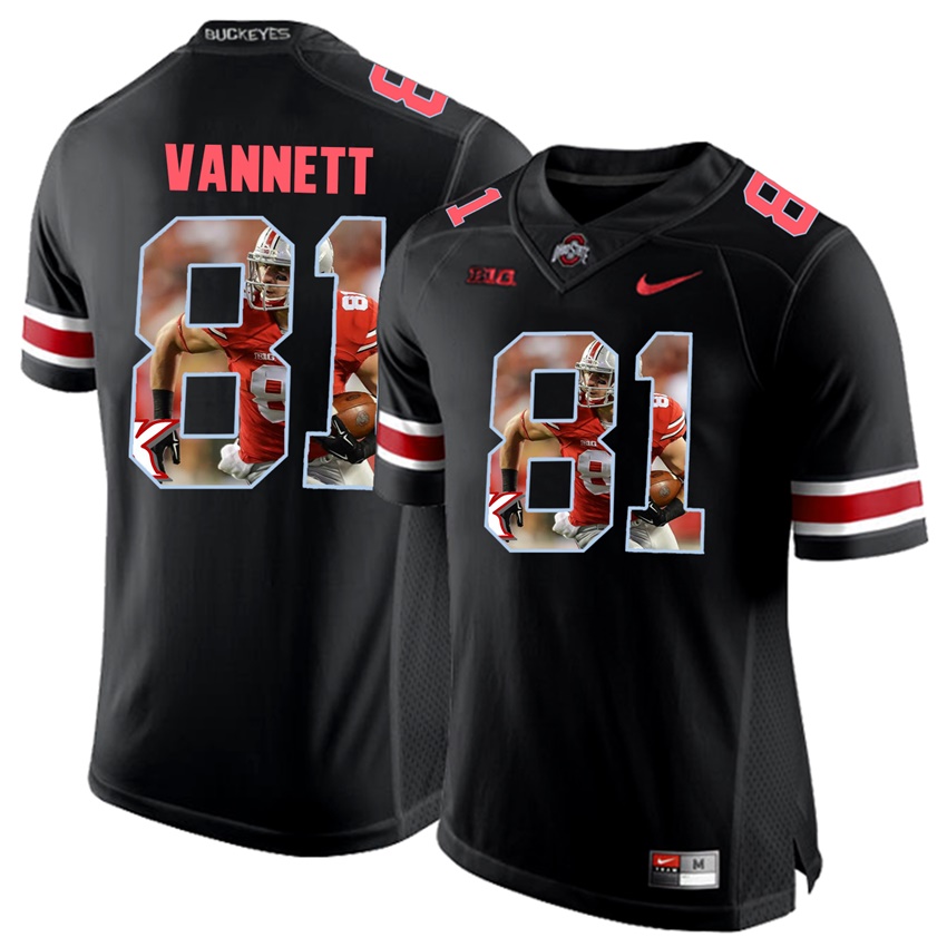 ohio state buckeyes blackout nick vannett player fashion jersey