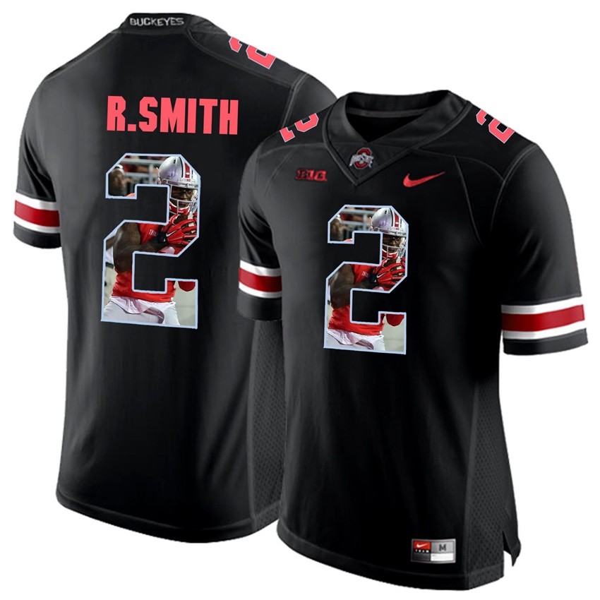 ohio state buckeyes blackout rod smith player fashion jersey