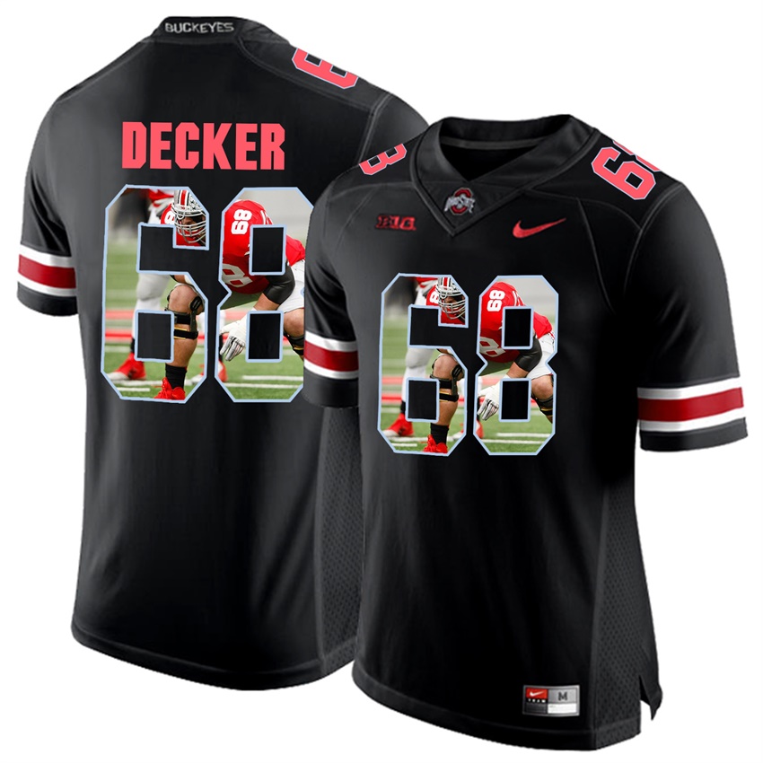 ohio state buckeyes blackout taylor decker player fashion jersey