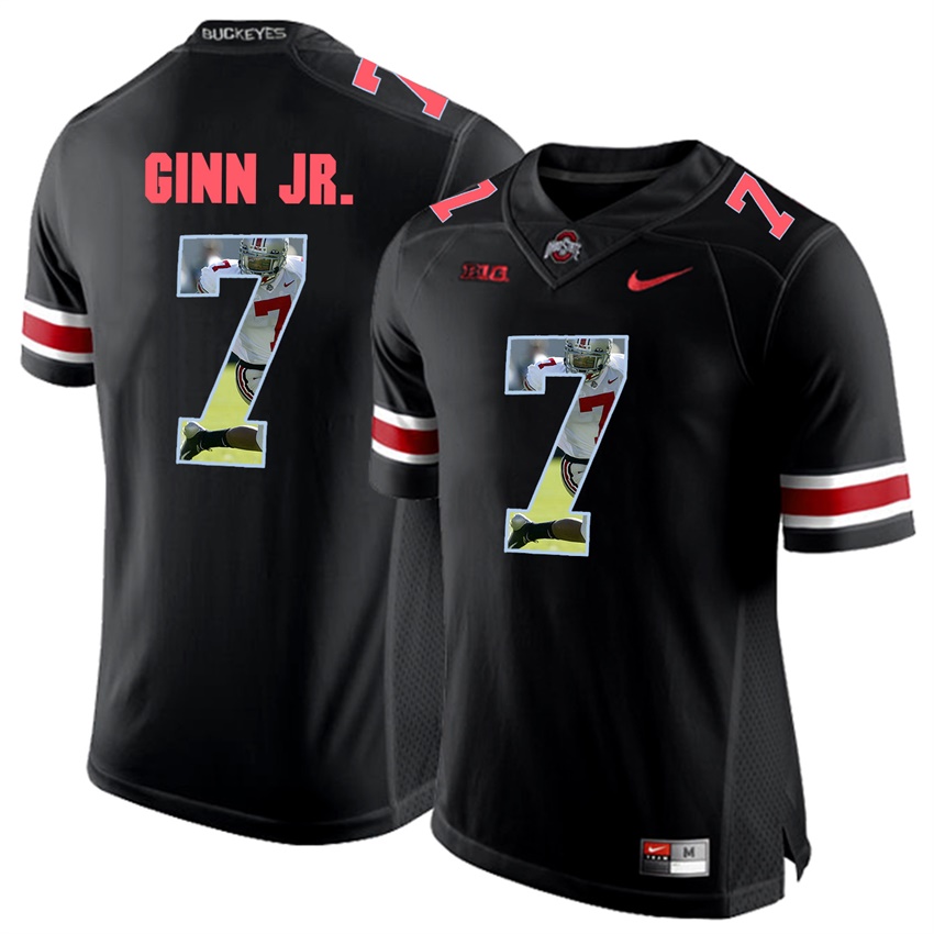ohio state buckeyes blackout ted ginn jr. player fashion jersey