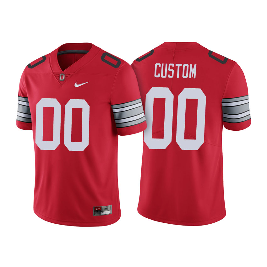 ohio state buckeyes custom scarlet 2018 spring game limited jersey
