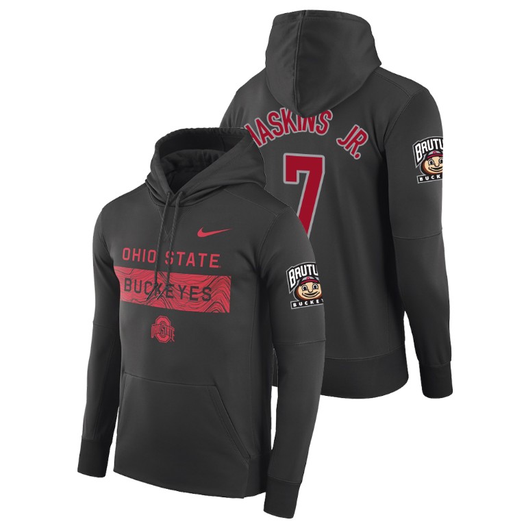 ohio state buckeyes football performance dwayne haskins anthracite sideline seismic men's hoodie