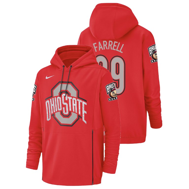 ohio state buckeyes football performance luke farrell scarlet champ drive men's hoodie