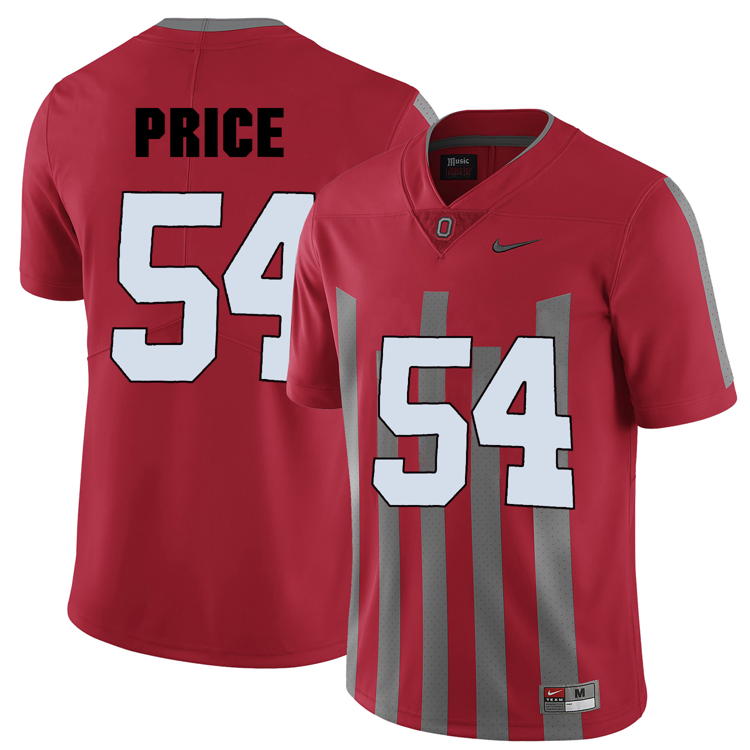ohio state buckeyes red billy price college football portrait jersey