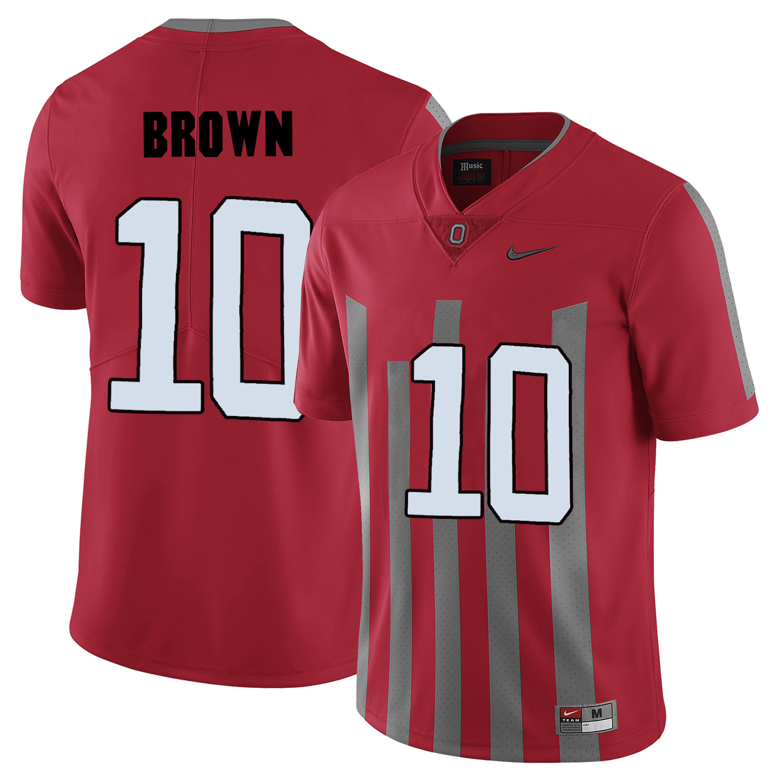 ohio state buckeyes red cacorey brown college football portrait jersey