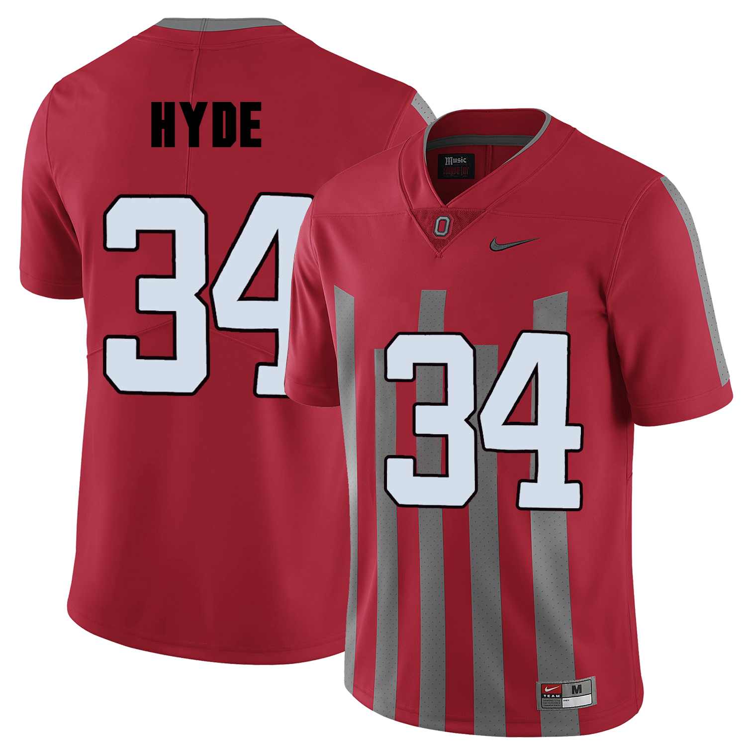 ohio state buckeyes red camecarlos hyde college football portrait jersey