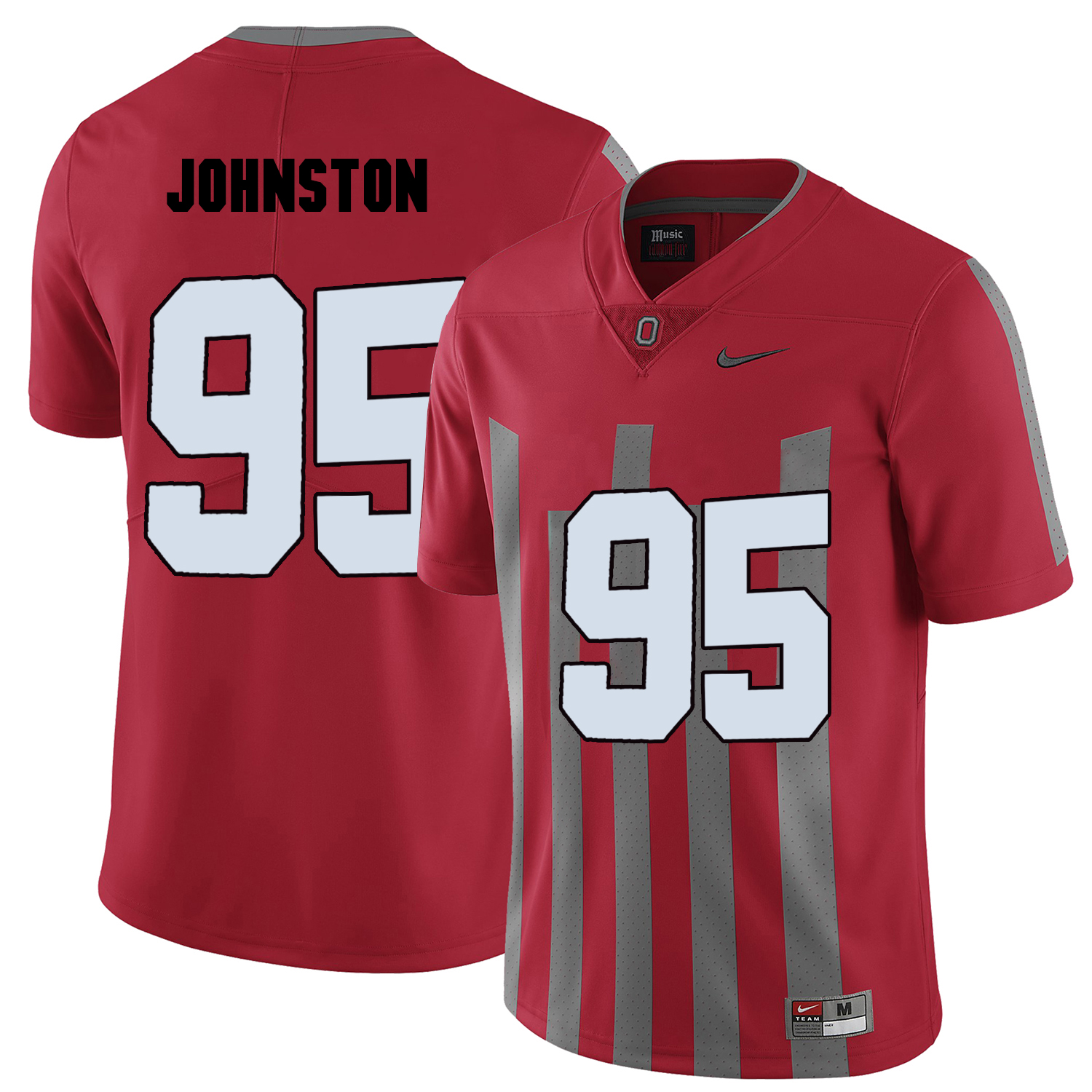 ohio state buckeyes red cameron johnston college football portrait jersey
