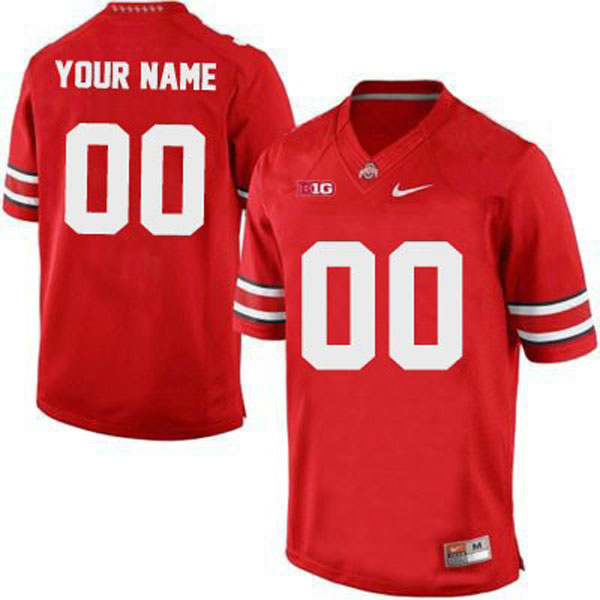 ohio state buckeyes red customized football jersey