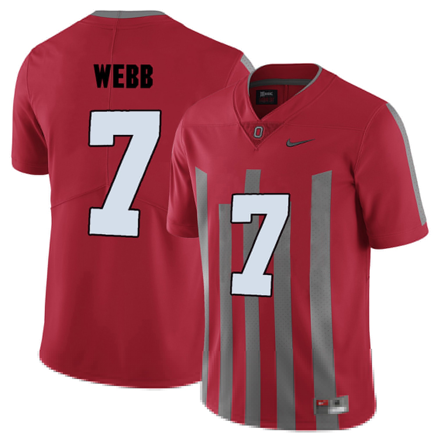ohio state buckeyes red damon webb college football portrait jersey