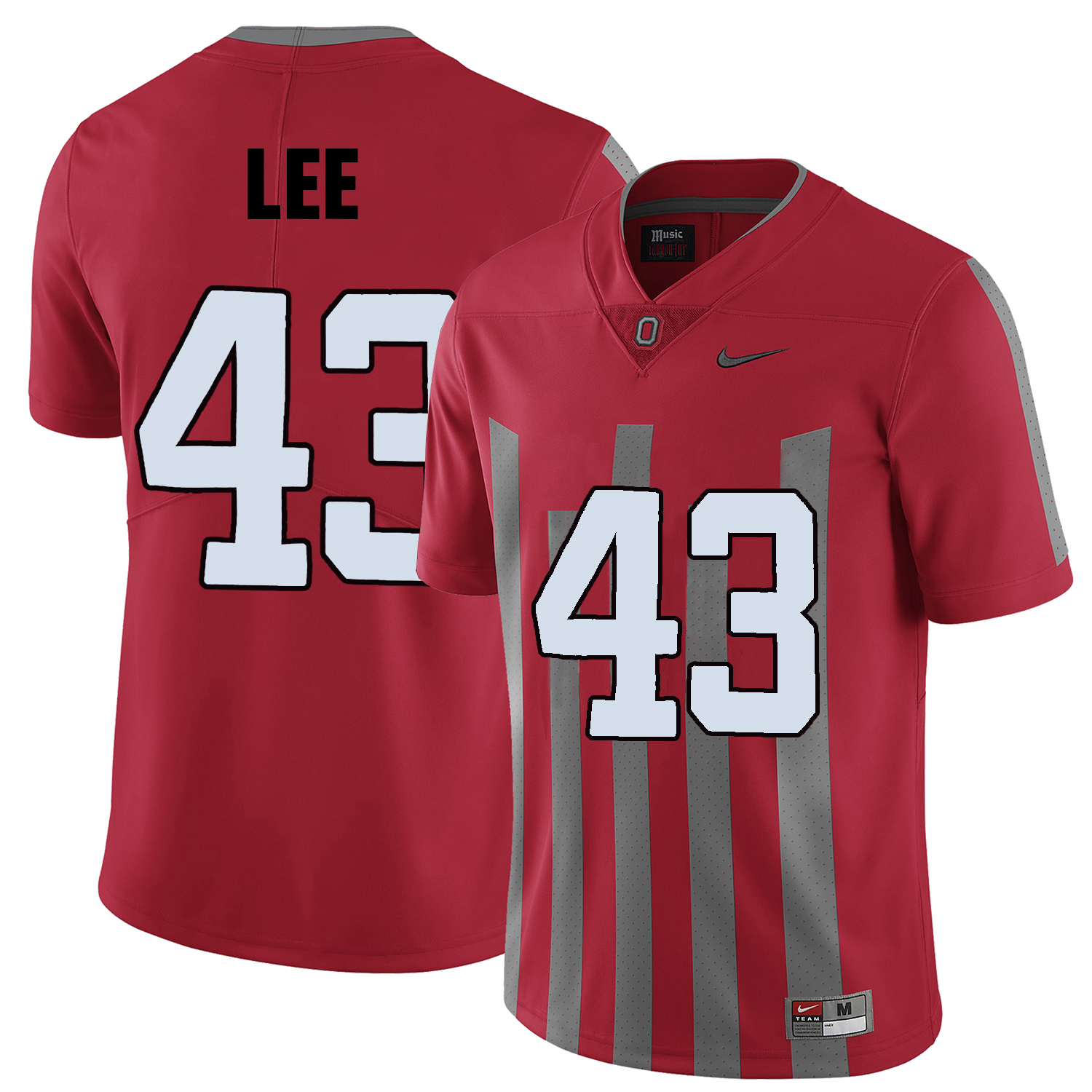 ohio state buckeyes red darron lee college football portrait jersey