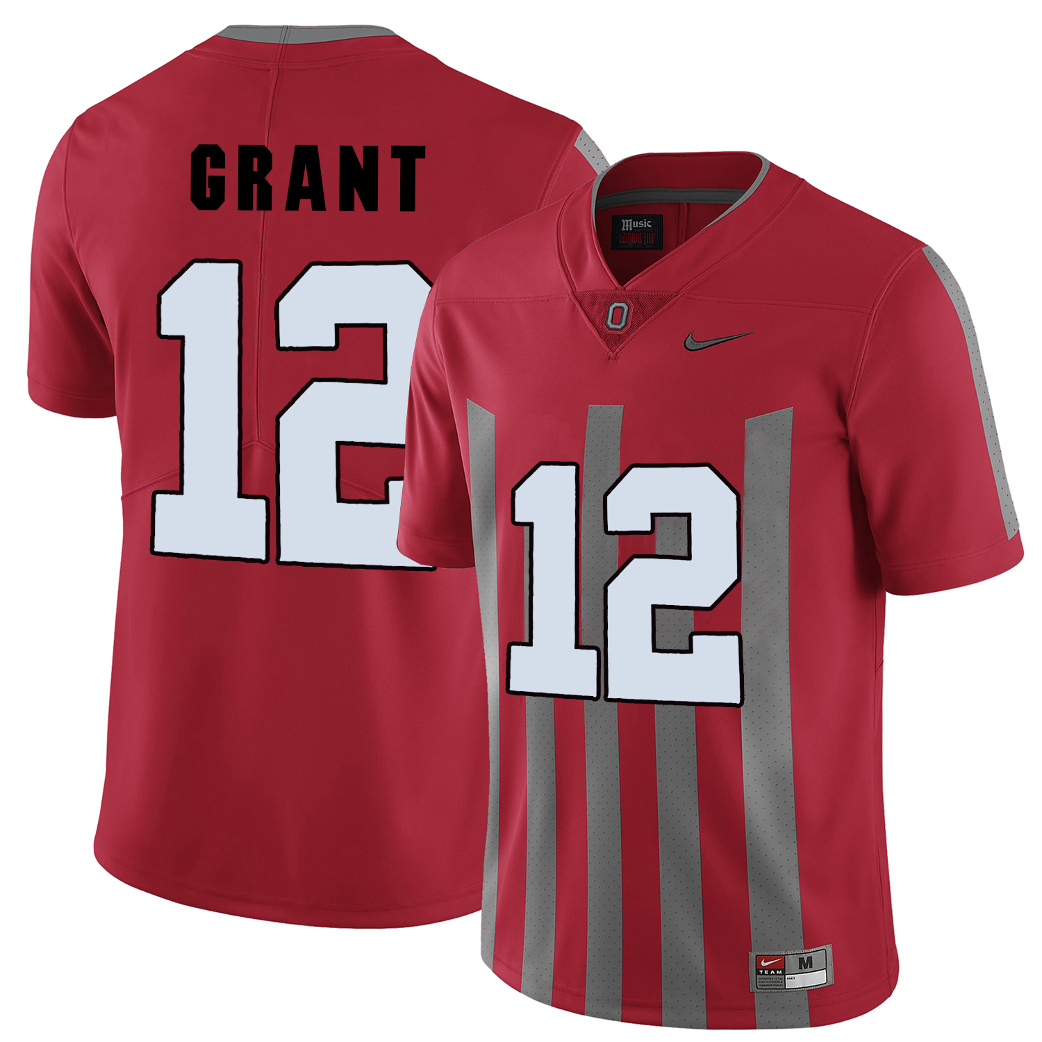 ohio state buckeyes red doran grant college football portrait jersey