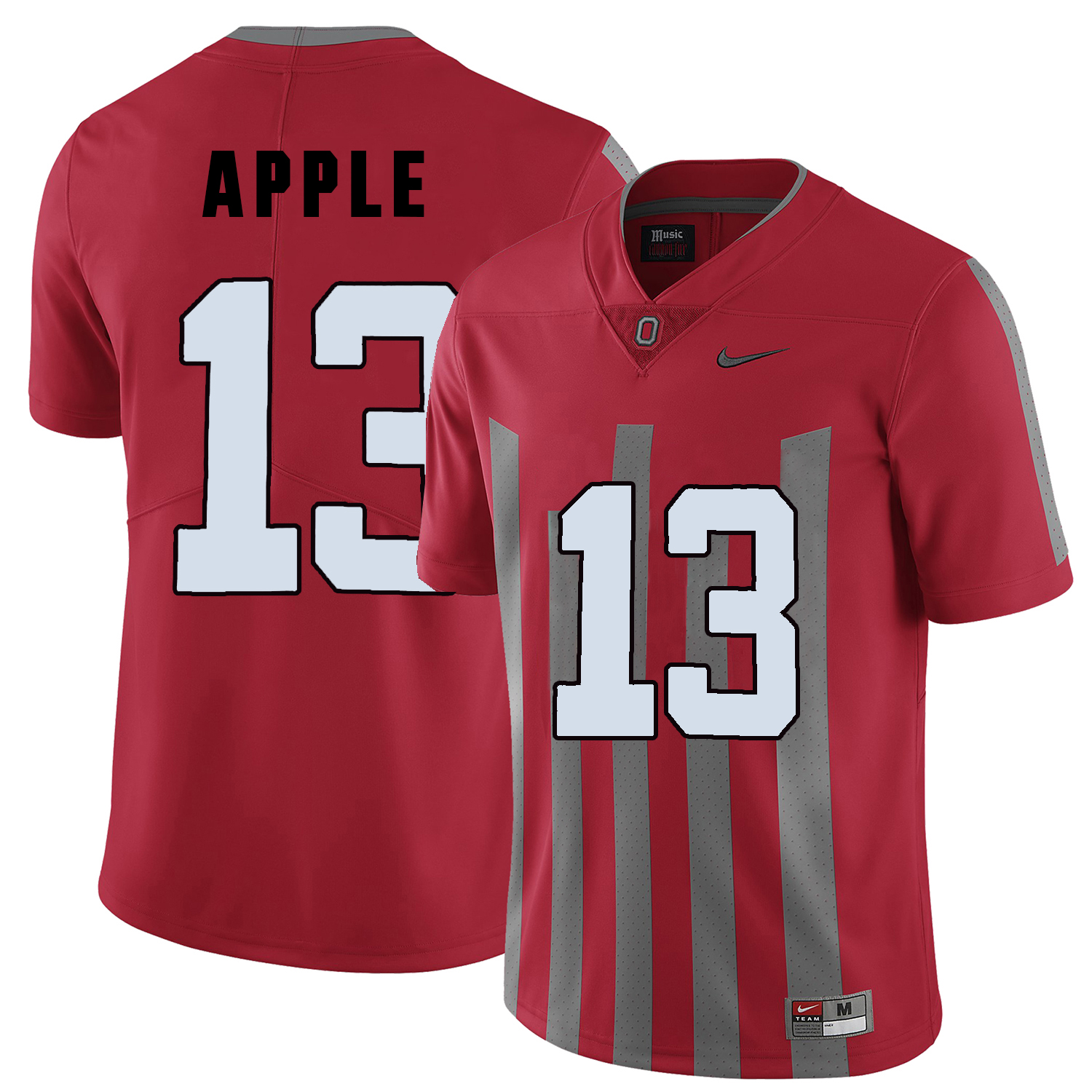 ohio state buckeyes red eli apple college football portrait jersey