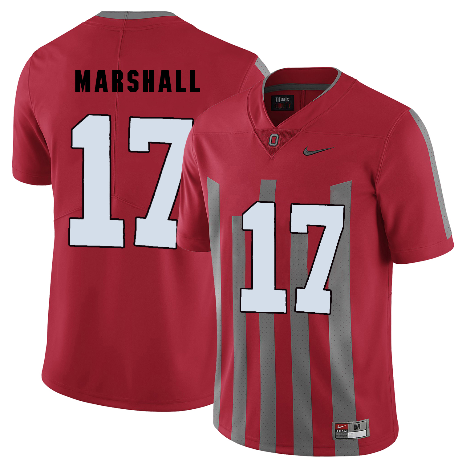 ohio state buckeyes red jalin marshall college football portrait jersey