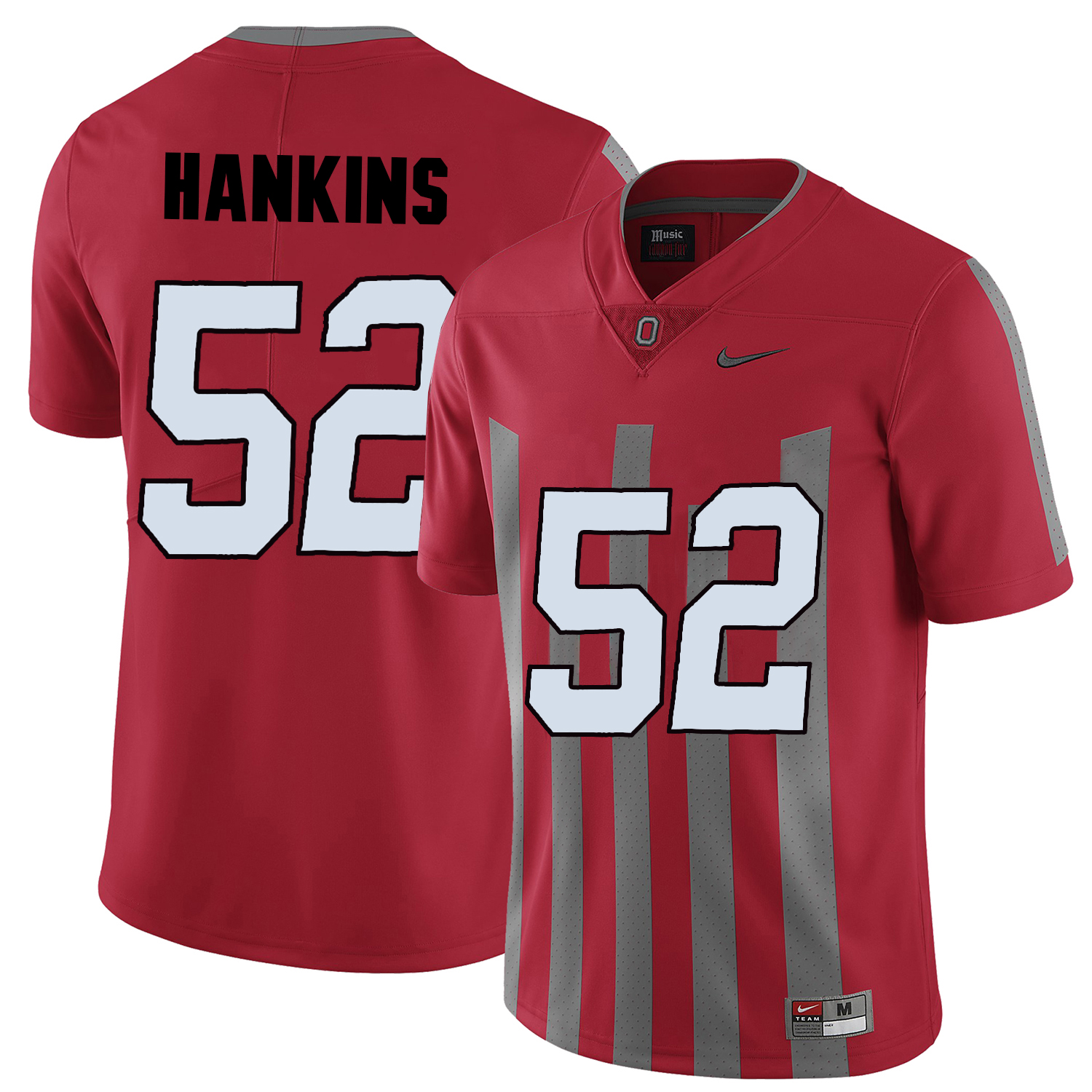 ohio state buckeyes red johnathan hankins college football portrait jersey