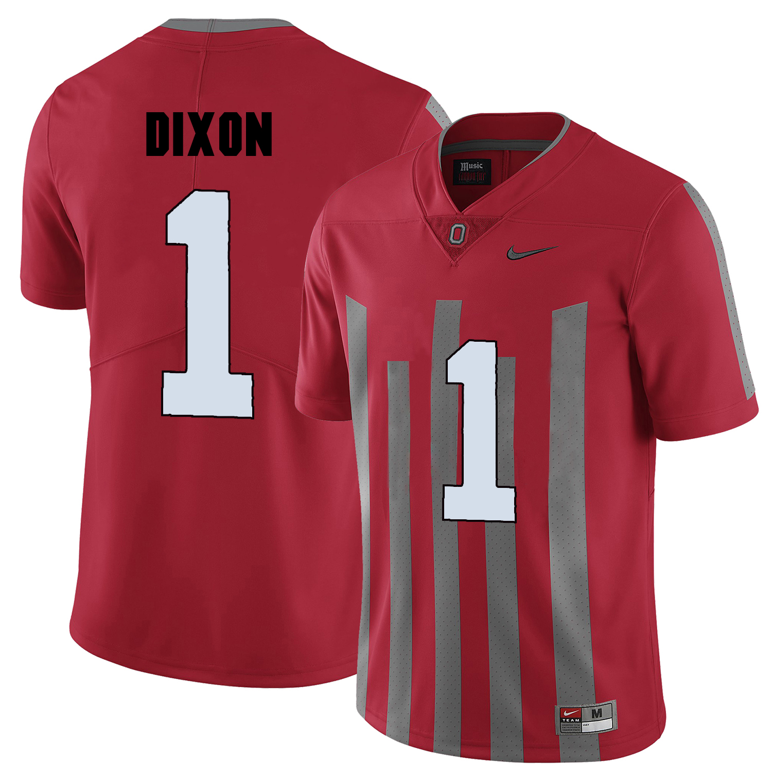 ohio state buckeyes red johnnie dixon college football portrait jersey