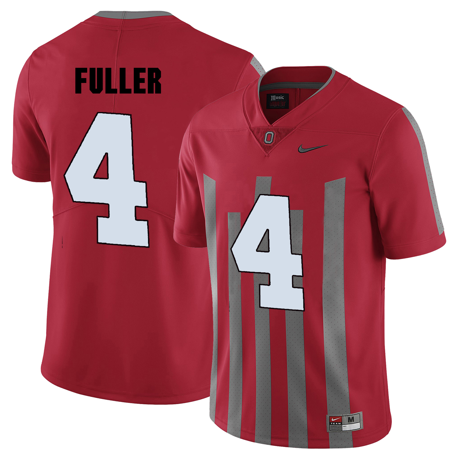 ohio state buckeyes red jordan fuller college football portrait jersey