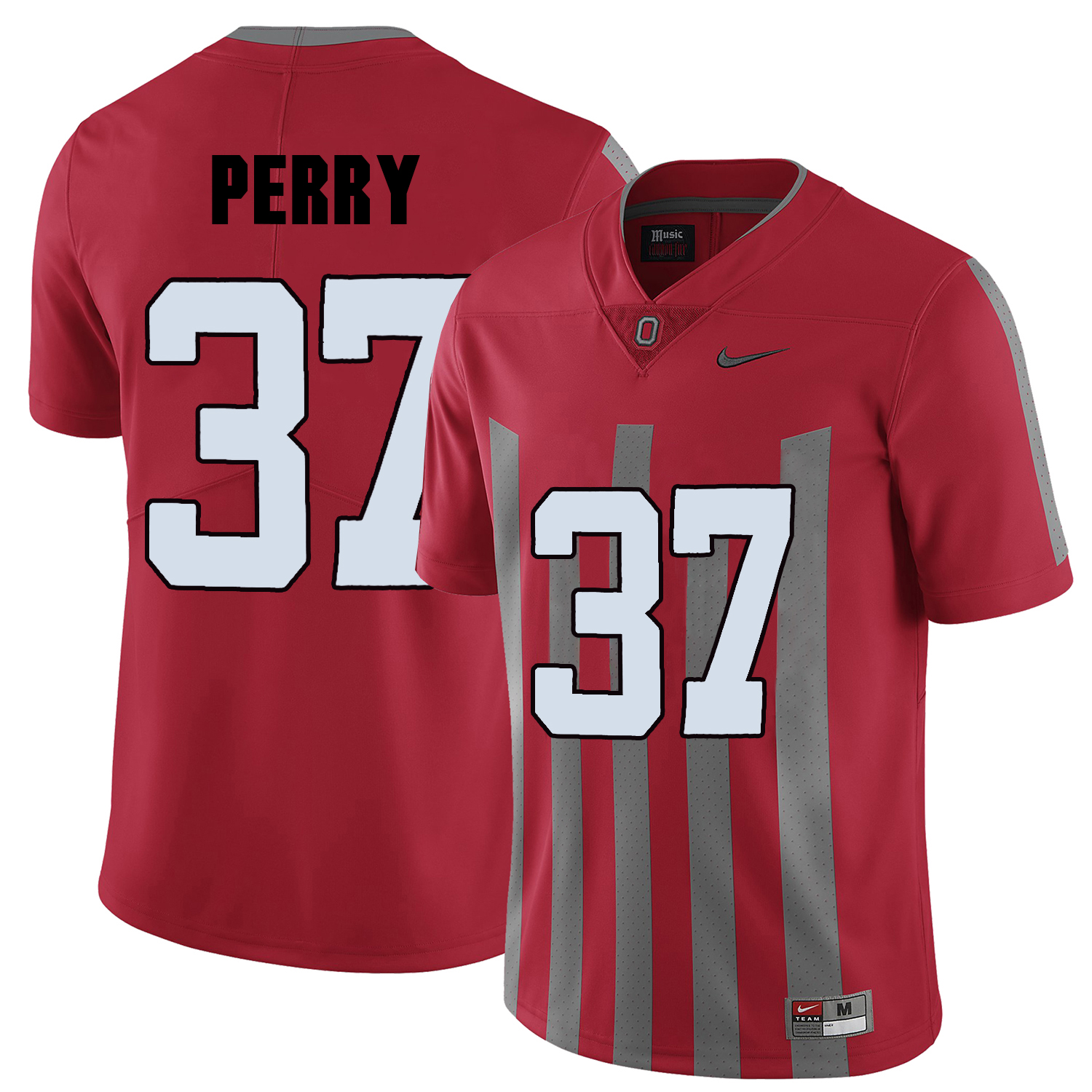 ohio state buckeyes red joshua perry college football portrait jersey