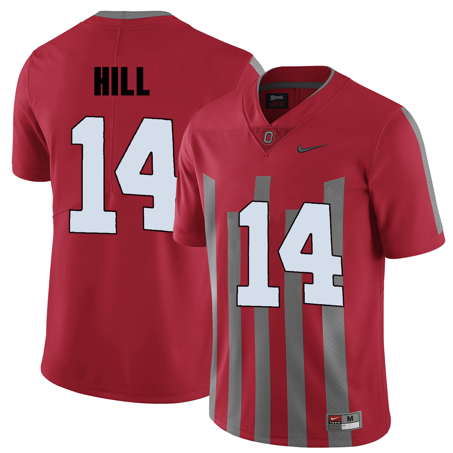 ohio state buckeyes red k.j. hill college football portrait jersey