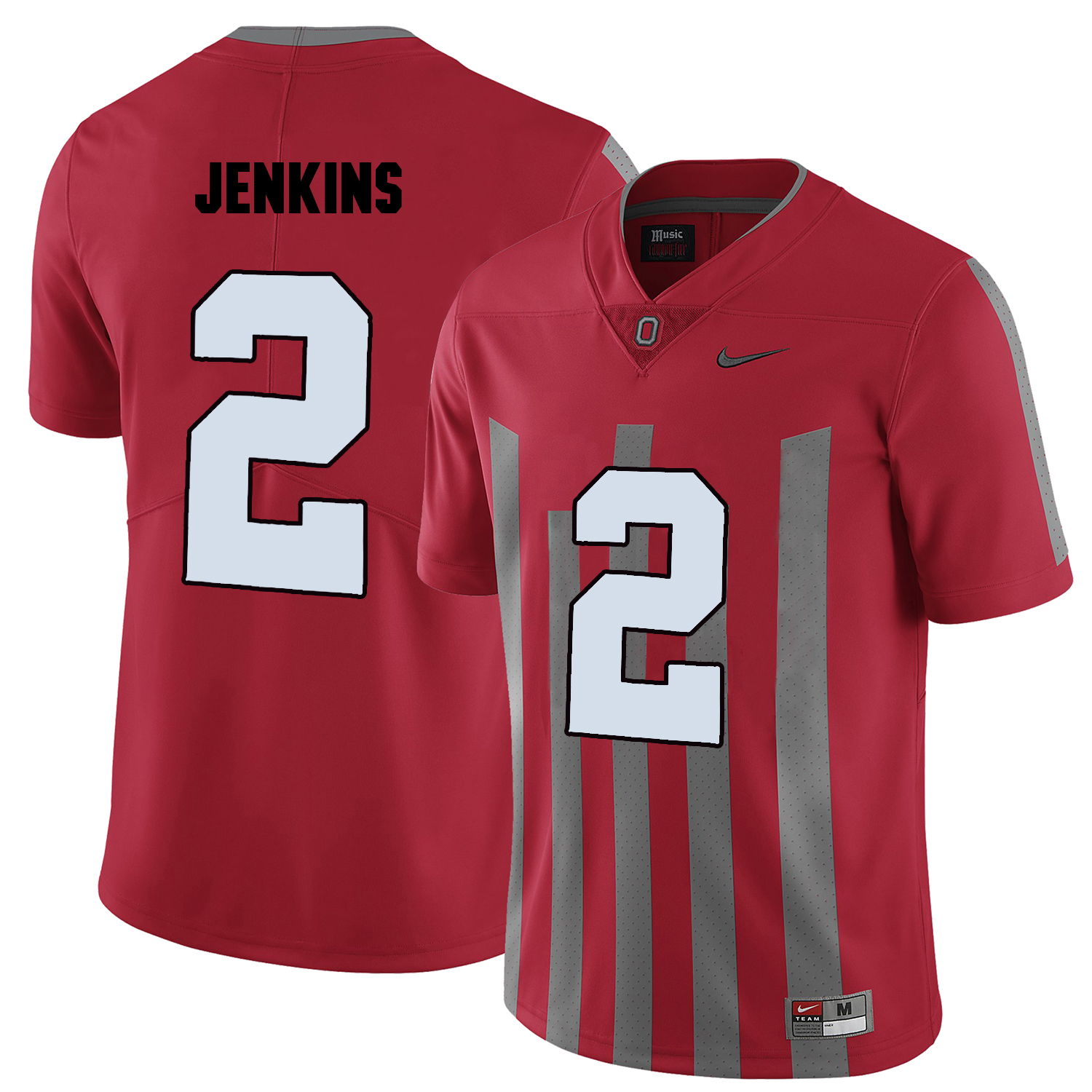 ohio state buckeyes red malcolm jenkins college football portrait jersey