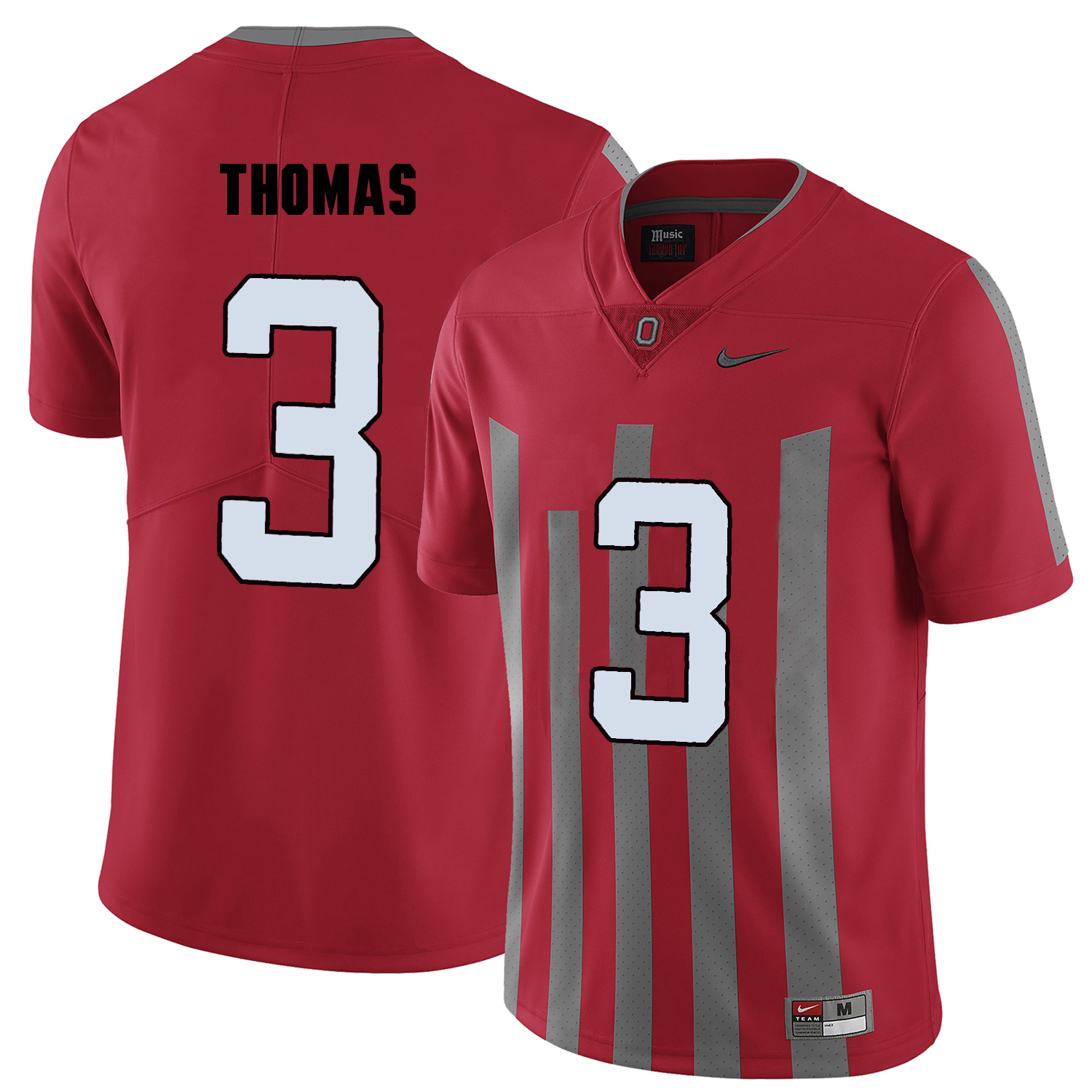 ohio state buckeyes red michael thomas college football portrait jersey