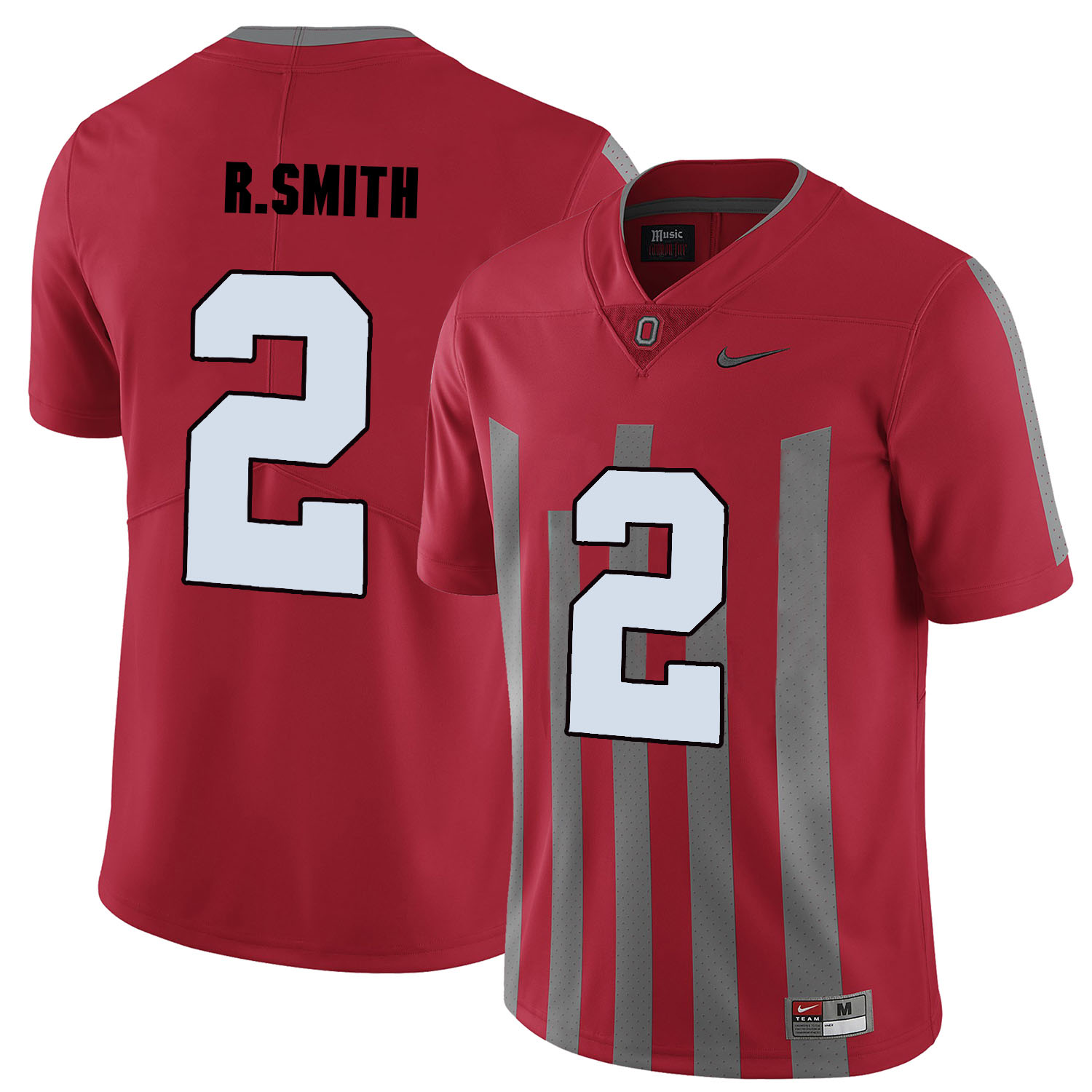 ohio state buckeyes red rod smith college football portrait jersey