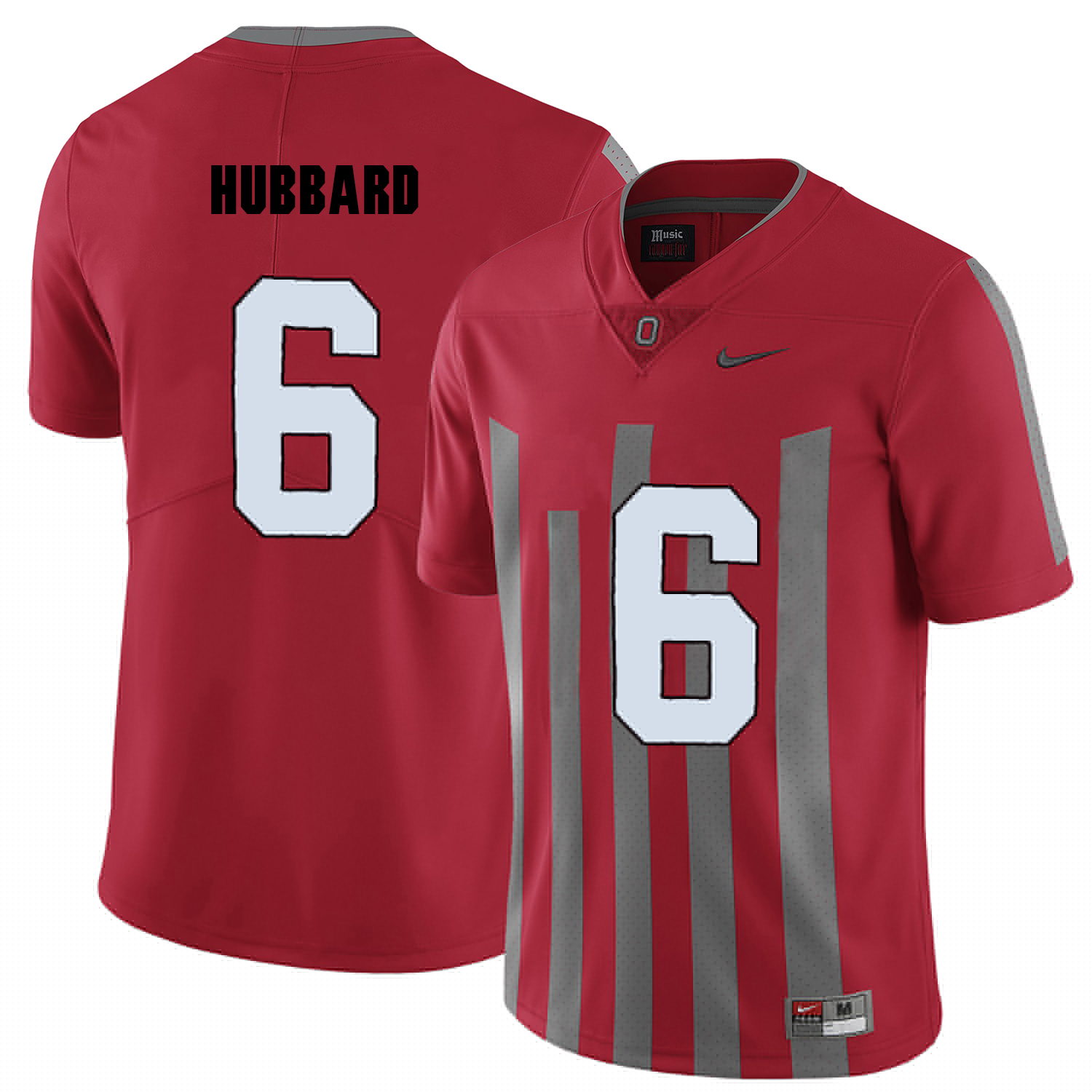 ohio state buckeyes red sam hubbard college football portrait jersey