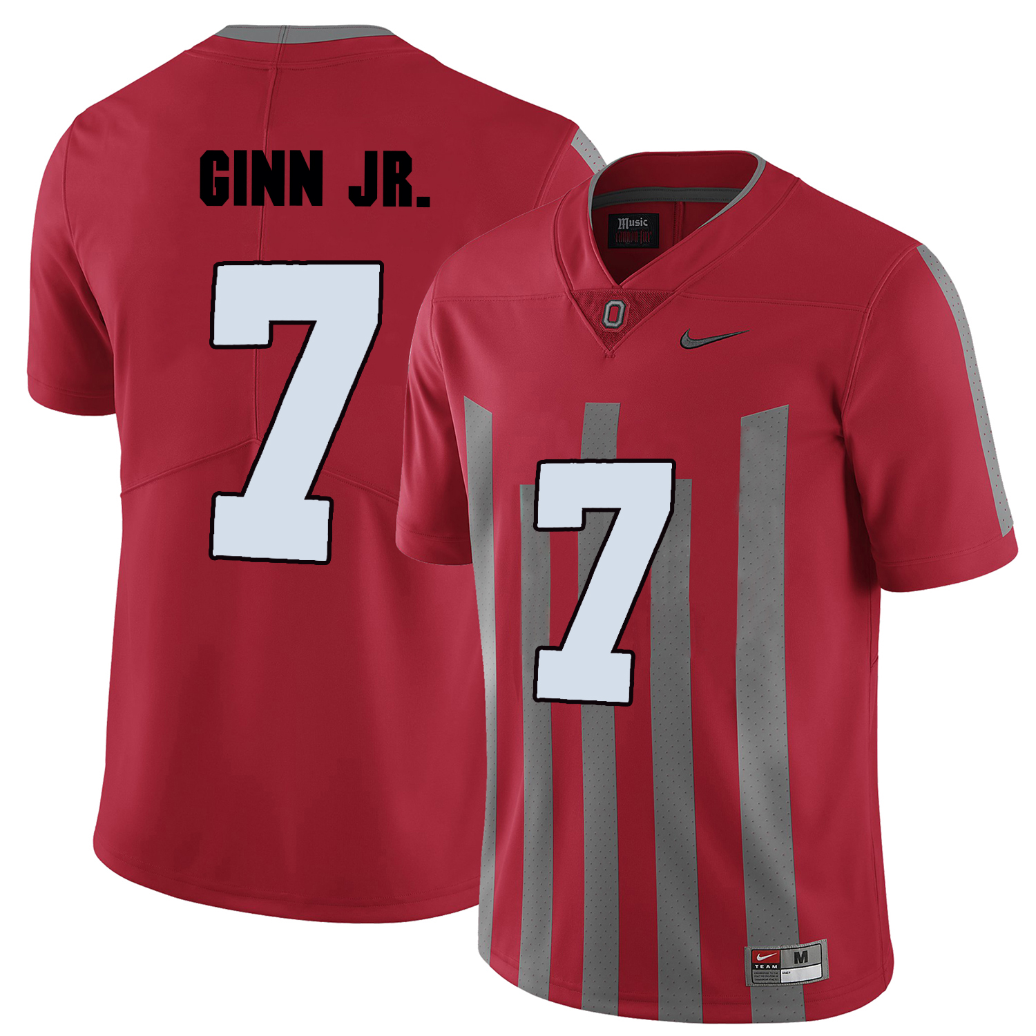 ohio state buckeyes red ted ginn jr. college football portrait jersey