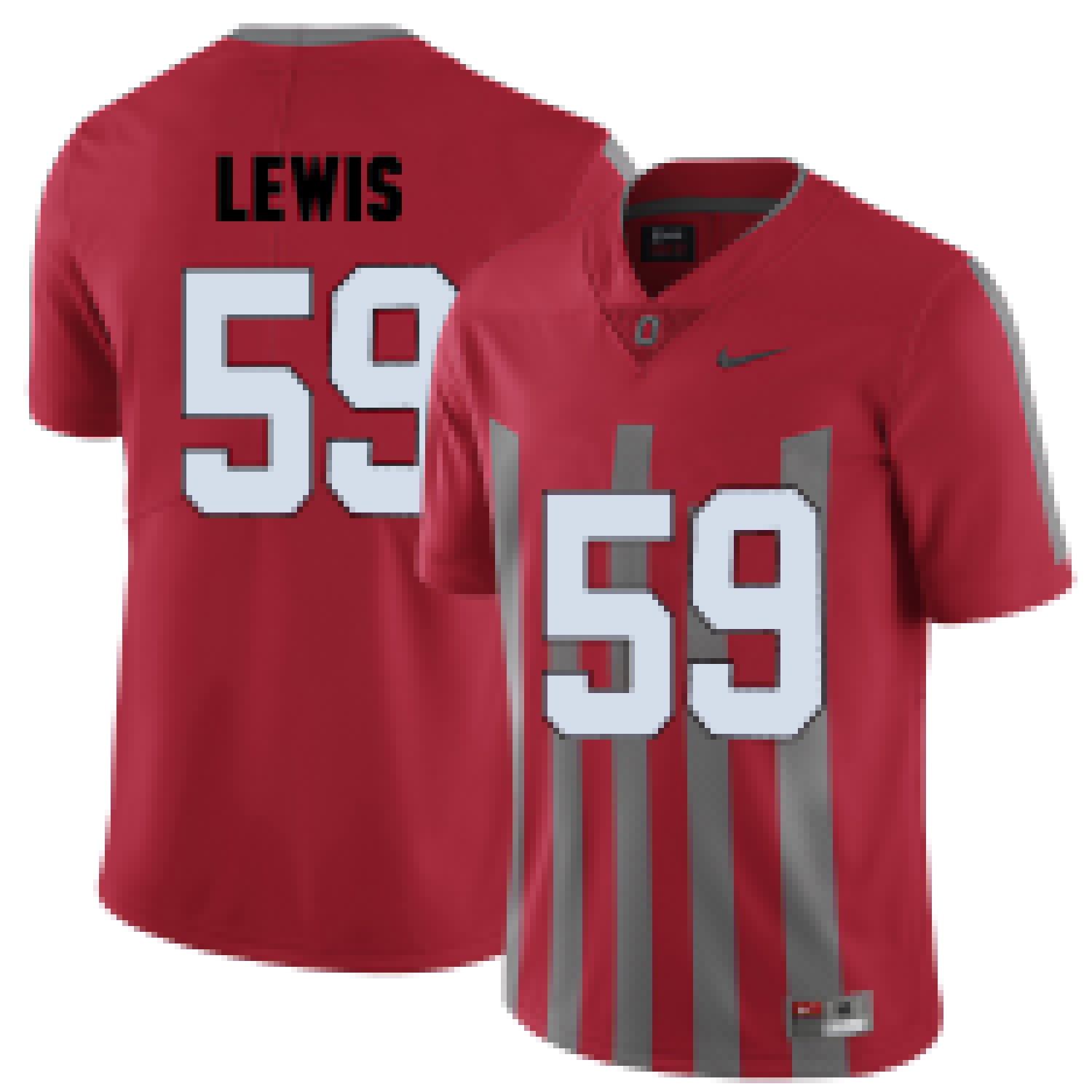 ohio state buckeyes red tyquan lewis college football portrait jersey