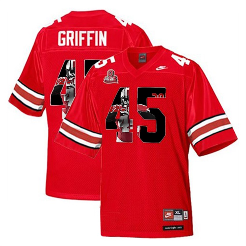 ohio state buckeyes scarlet archie griffin player fashion jersey
