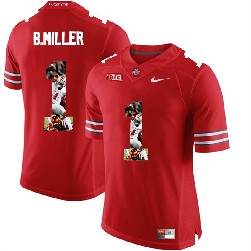 ohio state buckeyes scarlet braxton miller player fashion jersey