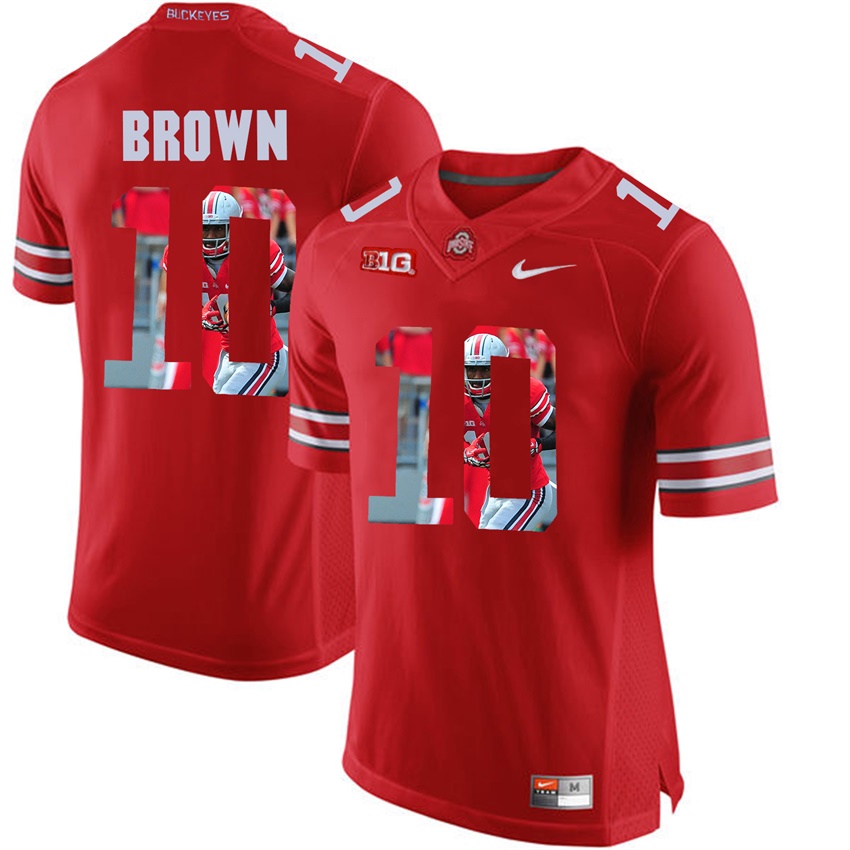 ohio state buckeyes scarlet cacorey brown player fashion jersey