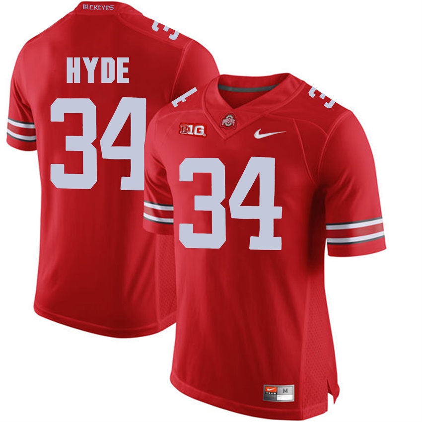 ohio state buckeyes scarlet camecarlos hyde college football jersey