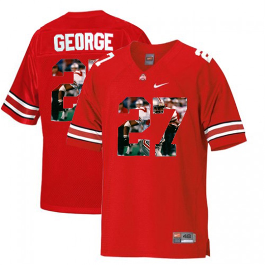 ohio state buckeyes scarlet eddie george player fashion jersey