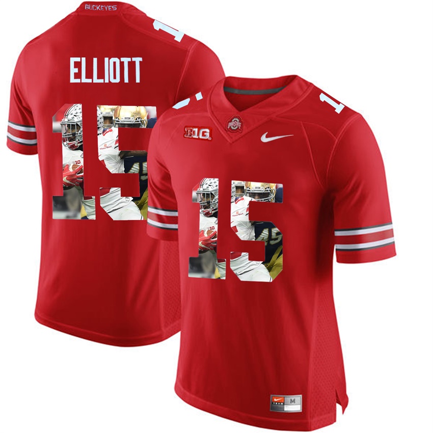 ohio state buckeyes scarlet ezekiel elliott player fashion jersey