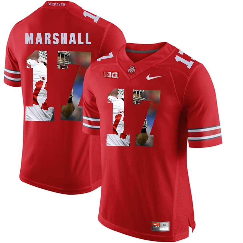 ohio state buckeyes scarlet jalin marshall player fashion jersey