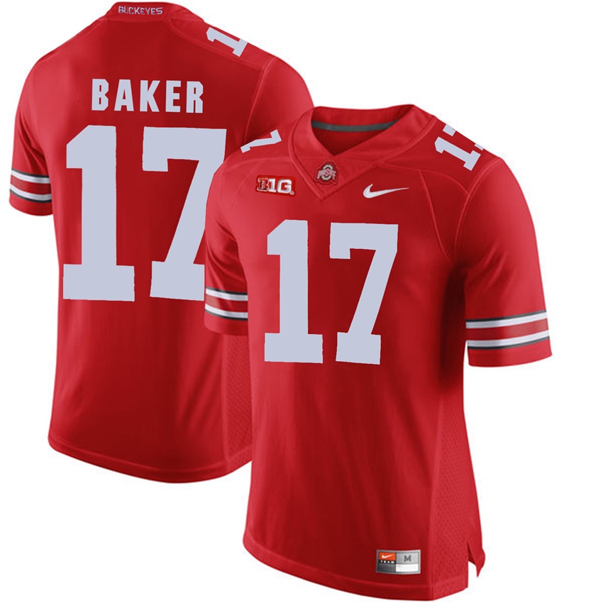 ohio state buckeyes scarlet jerome baker college football jersey