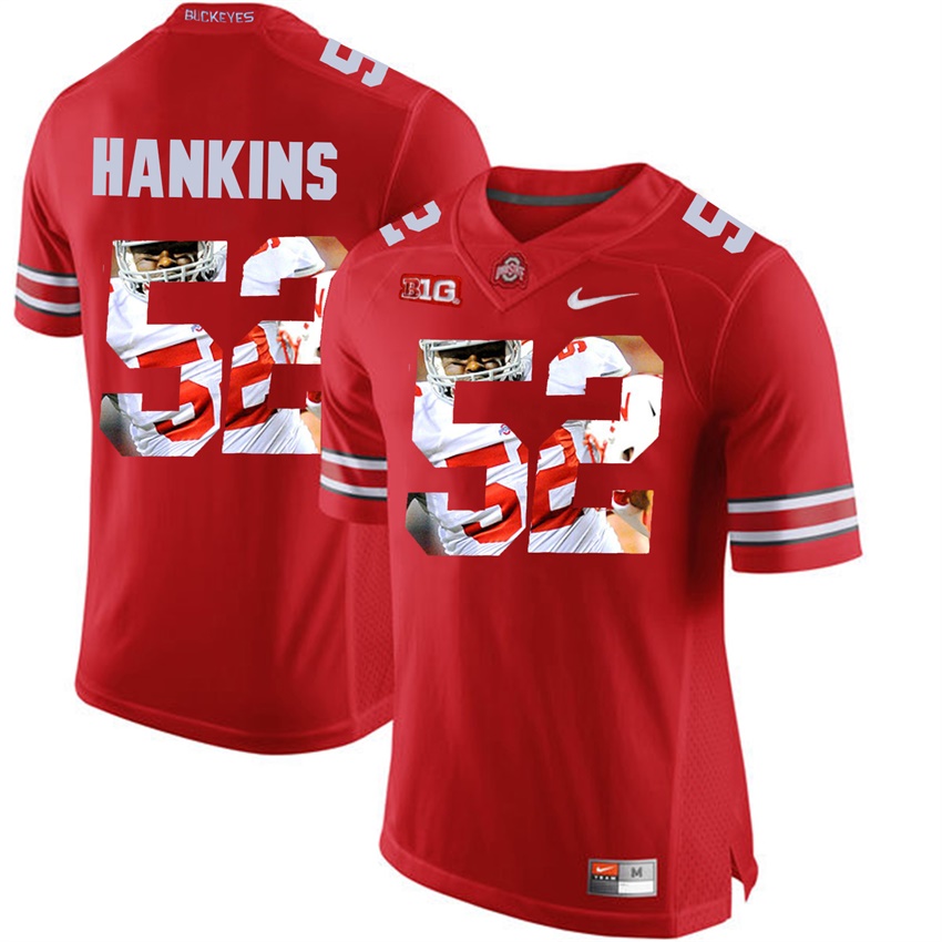 ohio state buckeyes scarlet johnathan hankins player fashion jersey