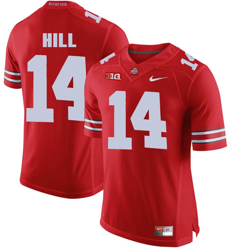 ohio state buckeyes scarlet k.j. hill college football jersey