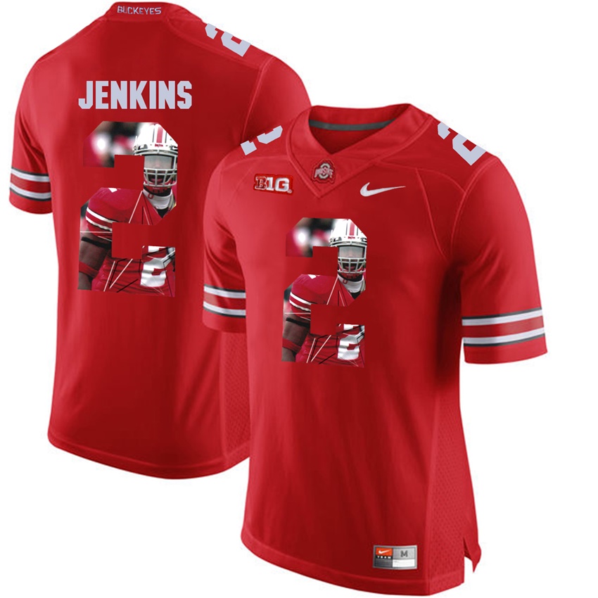 ohio state buckeyes scarlet malcolm jenkins player fashion jersey