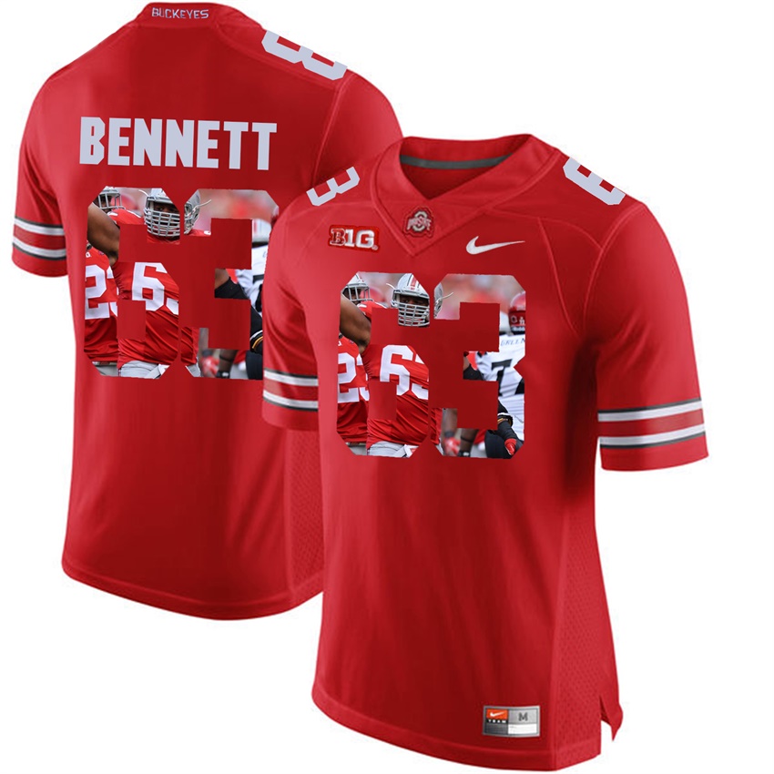 ohio state buckeyes scarlet michael bennett player fashion jersey