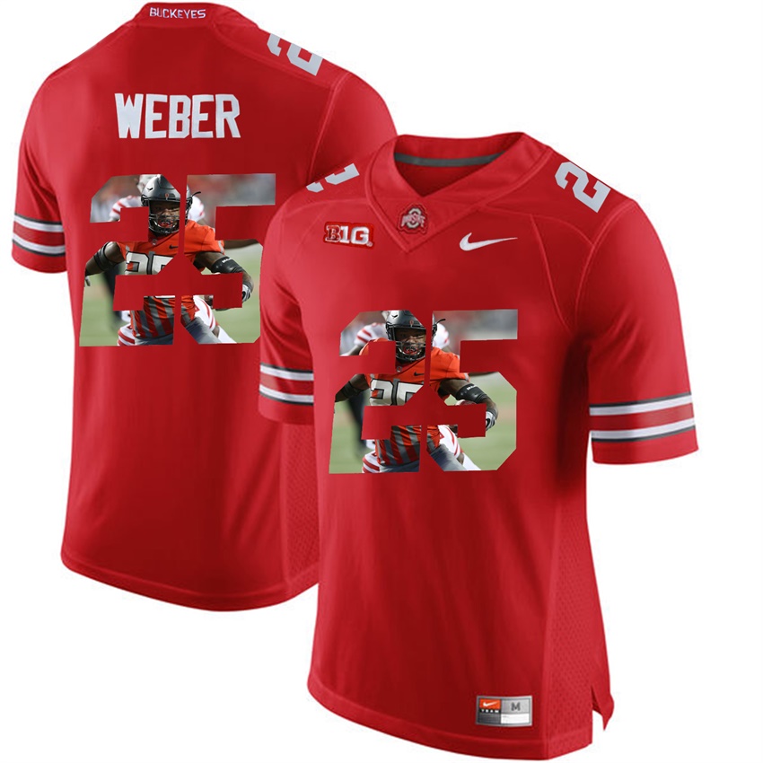 ohio state buckeyes scarlet mike weber player fashion jersey
