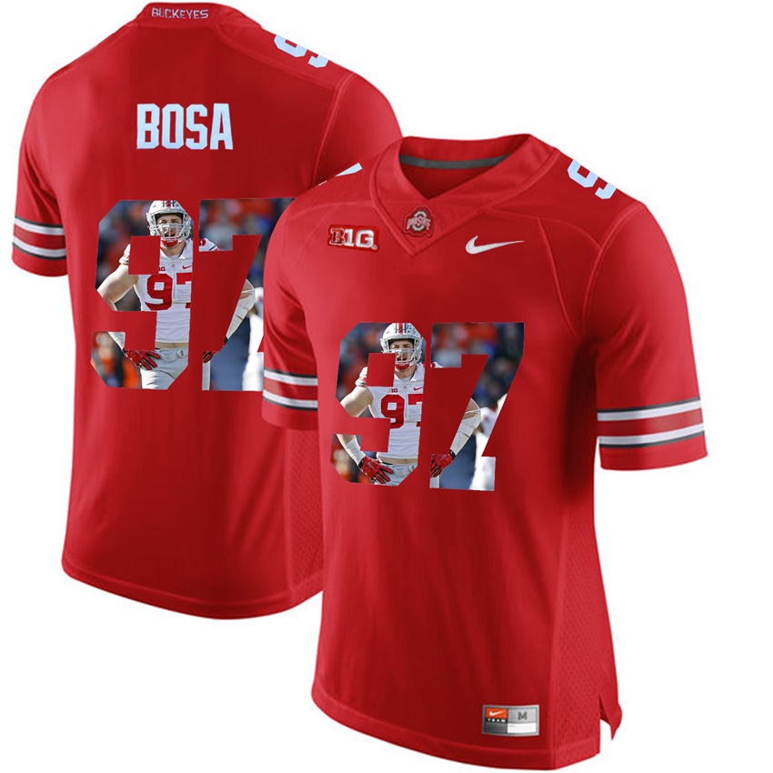 ohio state buckeyes scarlet nick bosa player fashion jersey