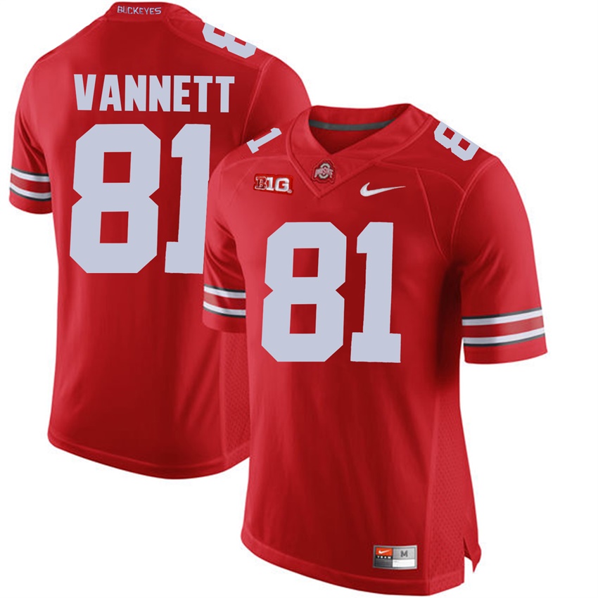 ohio state buckeyes scarlet nick vannett college football jersey