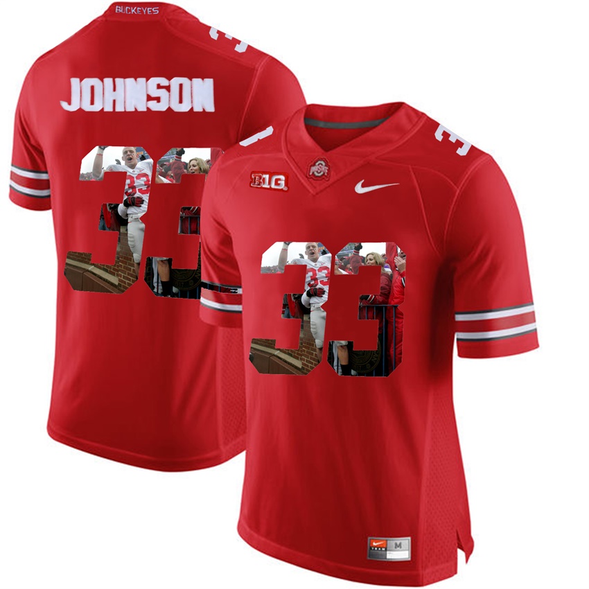 ohio state buckeyes scarlet pete johnson player fashion jersey