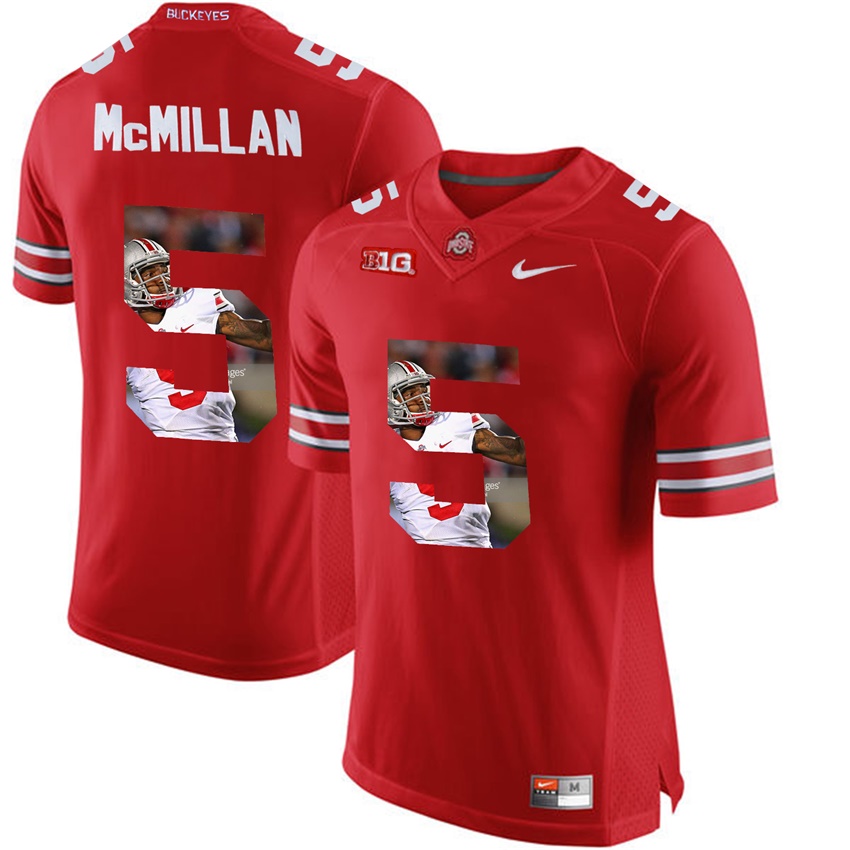 ohio state buckeyes scarlet raekwon mcmillan player fashion jersey