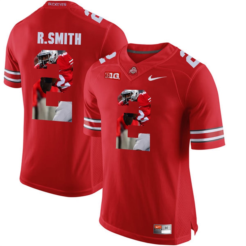 ohio state buckeyes scarlet rod smith player fashion jersey