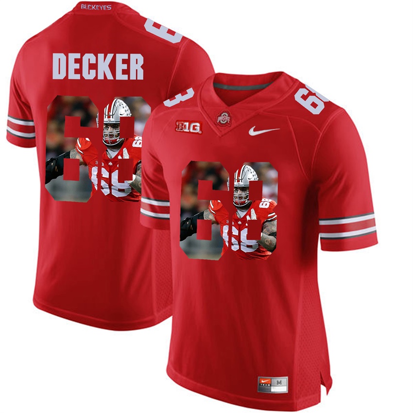 ohio state buckeyes scarlet taylor decker player fashion jersey