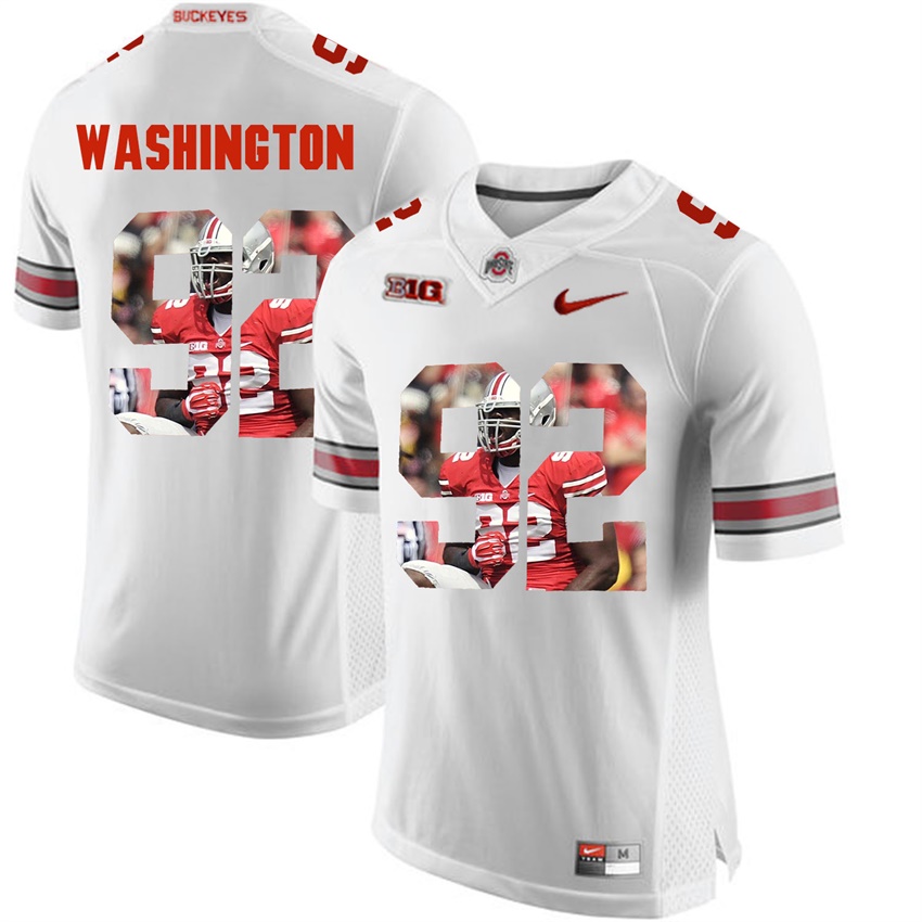ohio state buckeyes white adolphus washington player fashion jersey