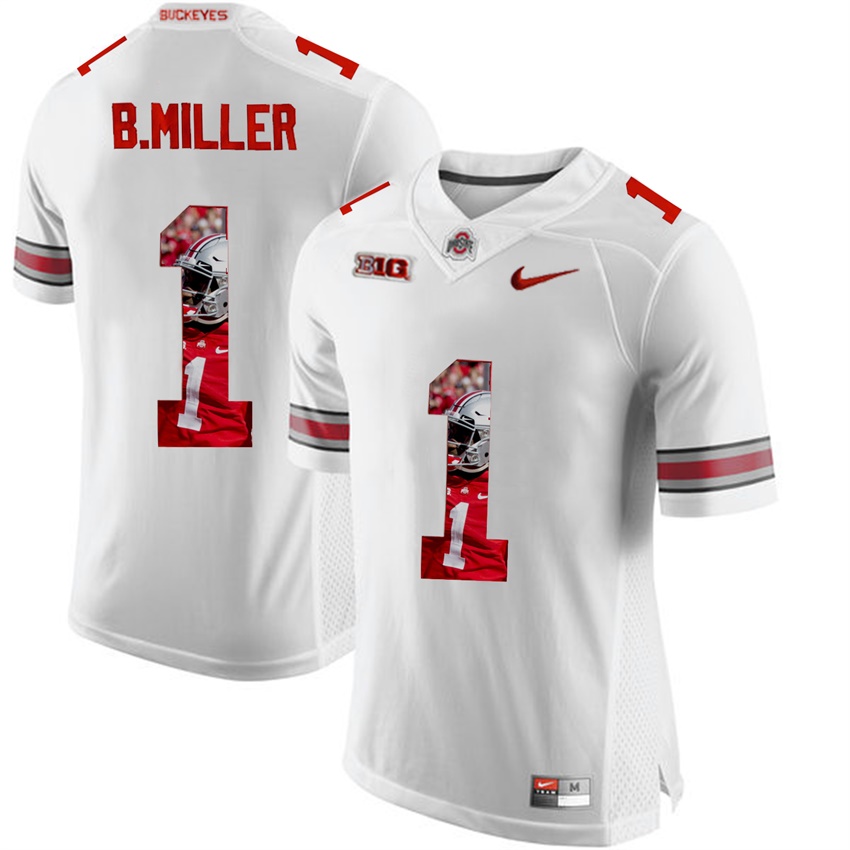 ohio state buckeyes white braxton miller player fashion jersey